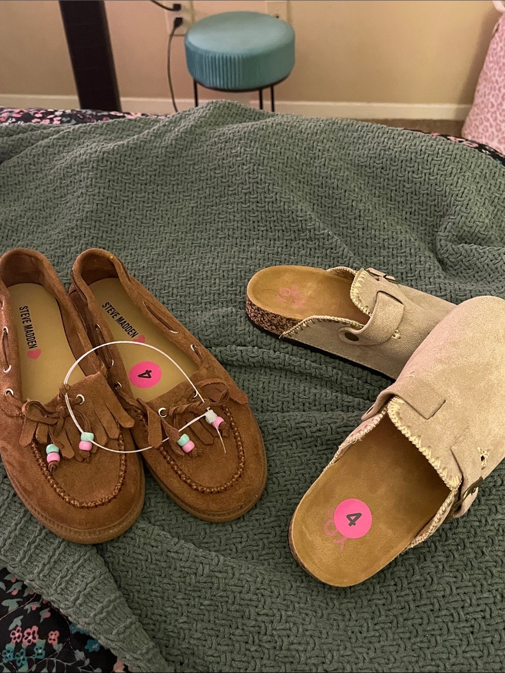 Steve Madden Brown Suede Moccasins and Beige Suede Slides
****Bundle  for $30
